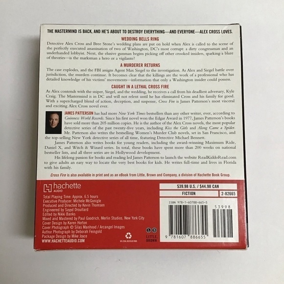 Audiobook James Patterson Cross Fire 2010 6 CDs BONUS MP3s Braugher Unabridged - Picture 2 of 6